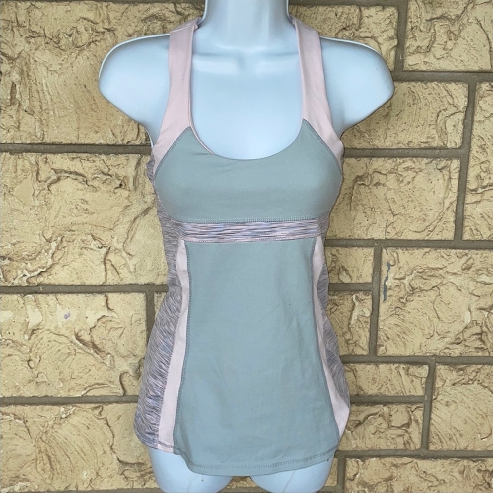 Kyodan Top Tank Gray & Pink Tennis Gym Workout Yoga Size XS